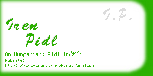 iren pidl business card